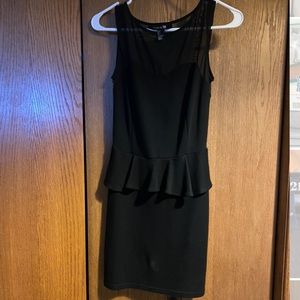 Forever 21 Black Peplum Bodycon Dress